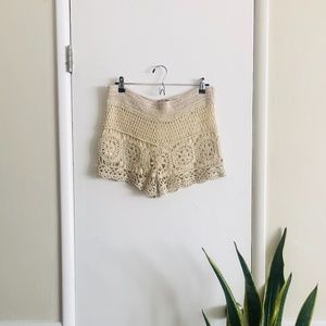 MISS KELLY 90s VINTAGE Crochet Shorts sz M